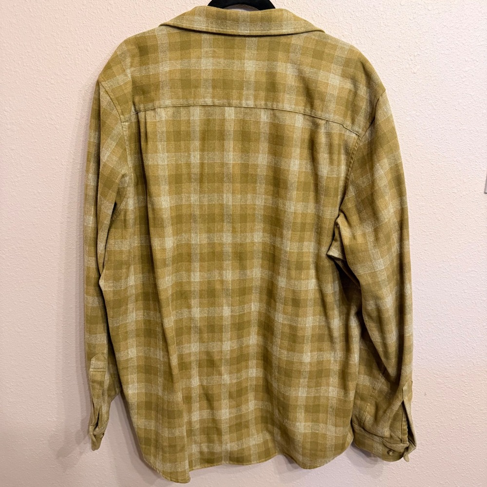 Pendleton Lodge Shirt M XXL Fitted Wool Plaid Long Sleeve Button Down Tan Gold - Picture 2 of 7